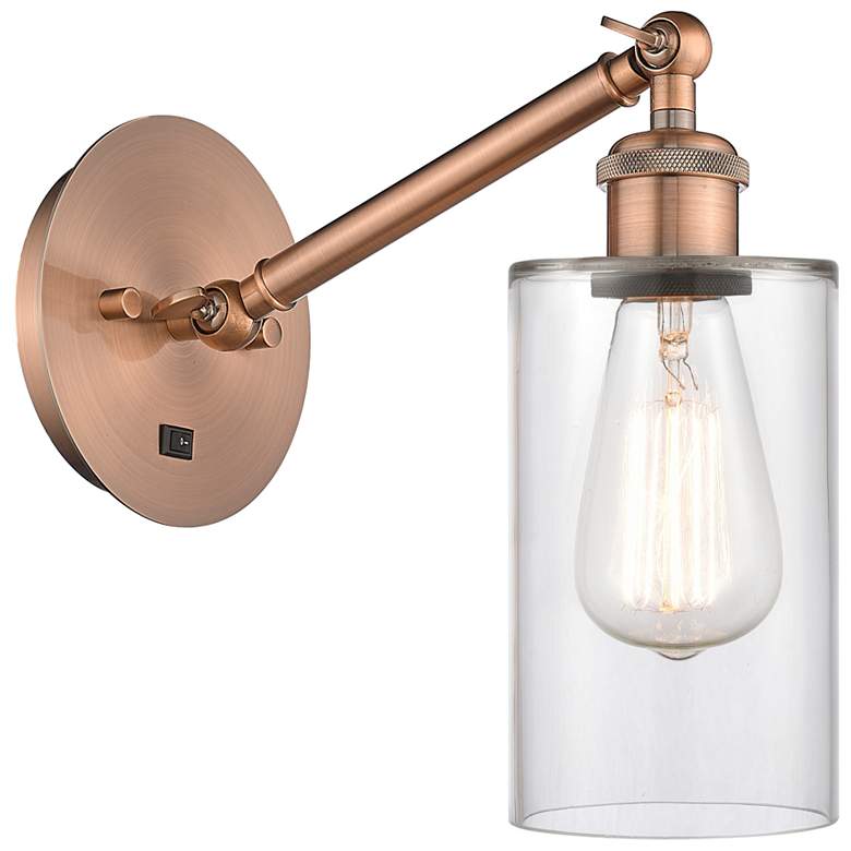 Image 1 Ballston Clymer 5" Incandescent Sconce - Copper Finish - Clear Shade