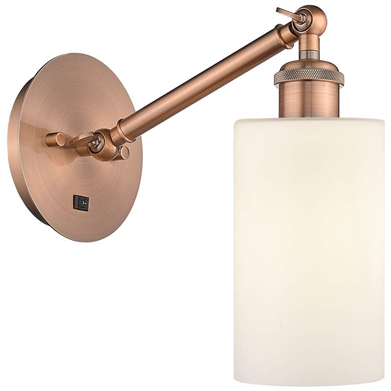 Image 1 Ballston Clymer 5" Incandescent Sconce - Copper Finish - Matte White S