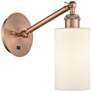 Ballston Clymer 5" Incandescent Sconce - Copper Finish - Matte White S