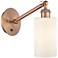 Ballston Clymer 5" Incandescent Sconce - Copper Finish - Matte White S