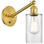 Ballston Clymer 5" Incandescent Sconce - Gold Finish - Clear Shade