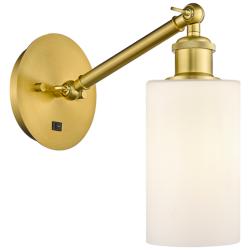 Ballston Clymer 5" Incandescent Sconce - Gold Finish - Matte White Sha