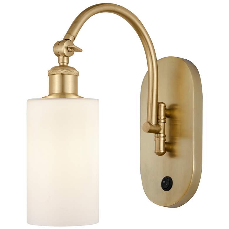 Image 1 Ballston Clymer 5" Incandescent Sconce - Gold Finish - Matte White Sha