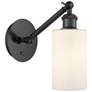Ballston Clymer 5" Incandescent Sconce - Matte Black Finish - White Sh