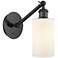 Ballston Clymer 5" Incandescent Sconce - Matte Black Finish - White Sh