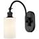 Ballston Clymer 5" Incandescent Sconce - Matte Black Finish - White Sh