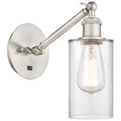 Ballston Clymer 5" Incandescent Sconce - Nickel Finish - Clear Shade