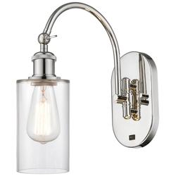 Ballston Clymer 5" Incandescent Sconce - Nickel Finish - Clear Shade