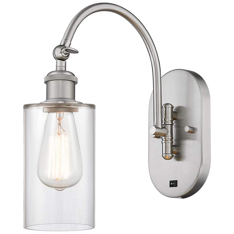 Image 1 Ballston Clymer 5" Incandescent Sconce - Nickel Finish - Clear Shade