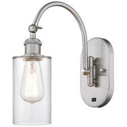 Ballston Clymer 5" Incandescent Sconce - Nickel Finish - Clear Shade