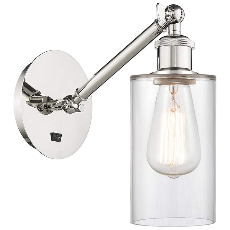 Image 1 Ballston Clymer 5 inch Incandescent Sconce - Nickel Finish - Clear Shade