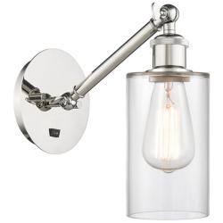 Ballston Clymer 5" Incandescent Sconce - Nickel Finish - Clear Shade