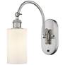 Ballston Clymer 5" Incandescent Sconce - Nickel Finish - Matte White S