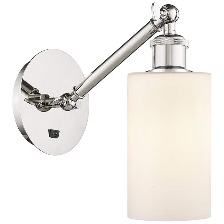 Image 1 Ballston Clymer 5" Incandescent Sconce - Nickel Finish - Matte White S