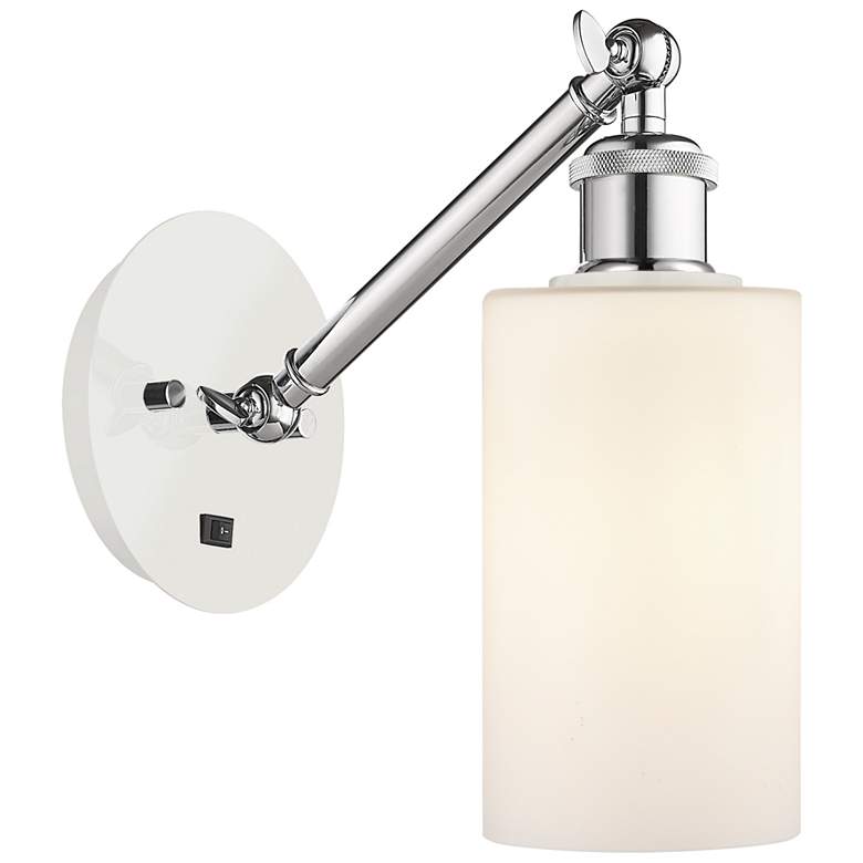 Image 1 Ballston Clymer 5 inch Incandescent Sconce - White &#38; Chrome - Matte Wh