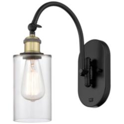 Ballston Clymer 5" LED Sconce - Black Brass Finish - Clear Shade