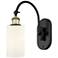 Ballston Clymer 5" LED Sconce - Black Brass Finish - Matte White Shade