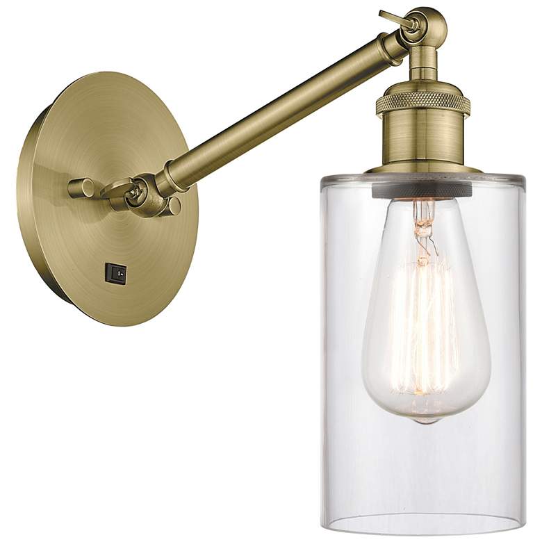 Image 1 Ballston Clymer 5" LED Sconce - Brass Finish - Clear Shade