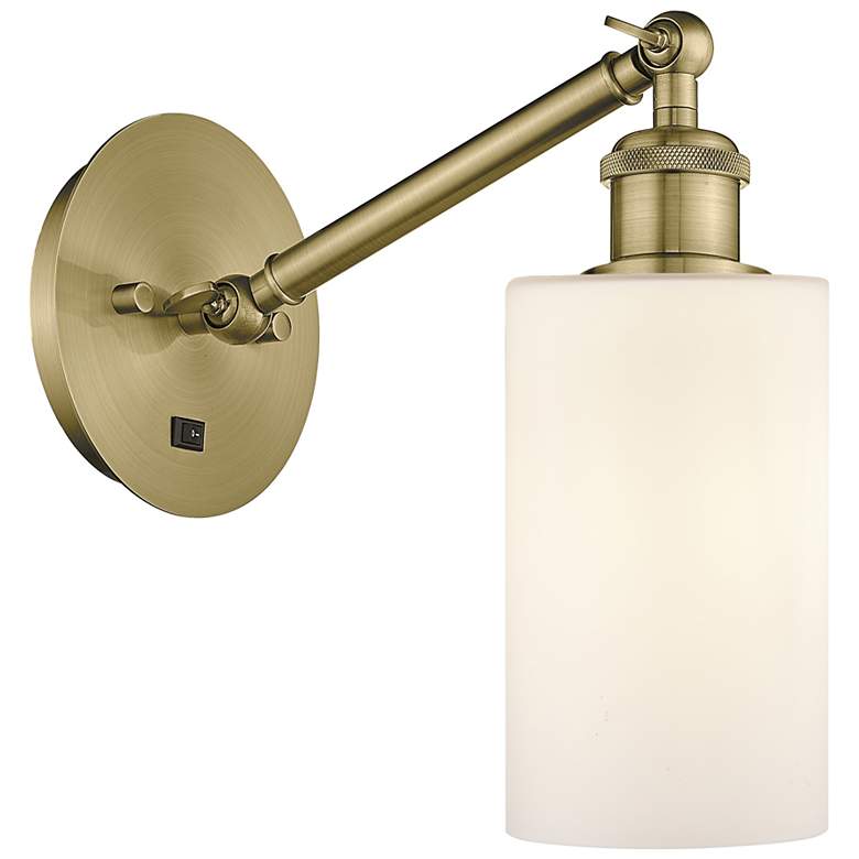 Image 1 Ballston Clymer 5" LED Sconce - Brass Finish - Matte White Shade