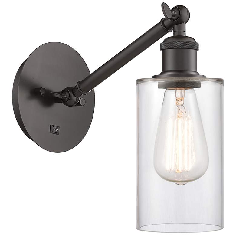 Image 1 Ballston Clymer 5" LED Sconce - Bronze Finish - Clear Shade
