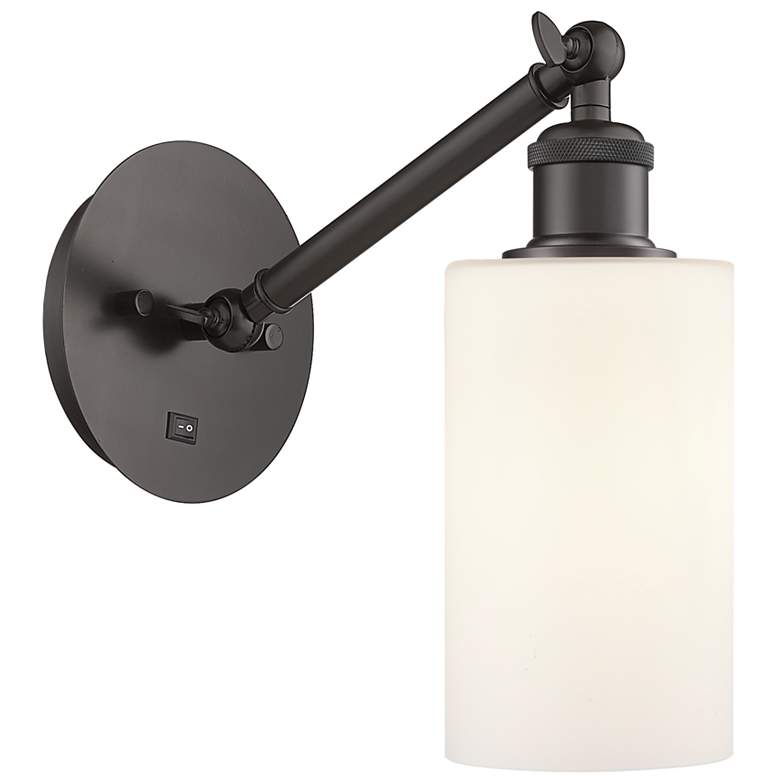 Image 1 Ballston Clymer 5" LED Sconce - Bronze Finish - Matte White Shade
