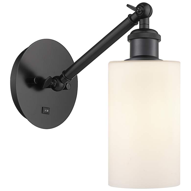 Image 1 Ballston Clymer 5" LED Sconce - Matte Black Finish - Matte White Shade