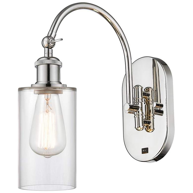 Image 1 Ballston Clymer 5" LED Sconce - Nickel Finish - Clear Shade
