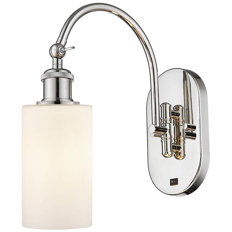 Image 1 Ballston Clymer 5" LED Sconce - Nickel Finish - Matte White Shade