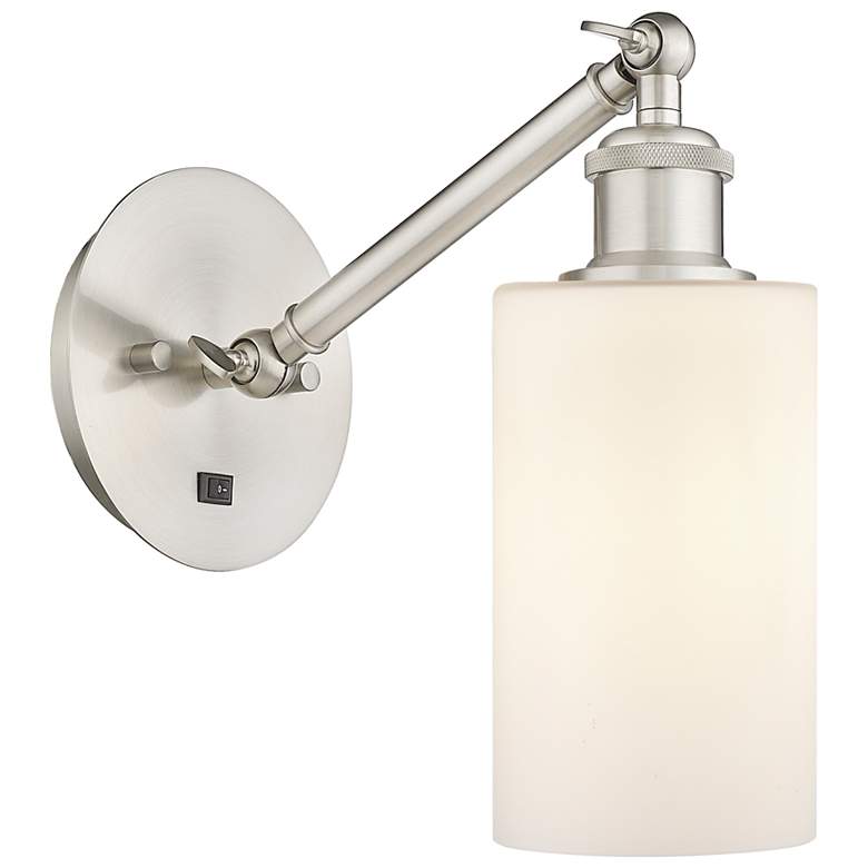 Image 1 Ballston Clymer 5" LED Sconce - Nickel Finish - Matte White Shade