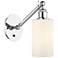 Ballston Clymer 9"H Polished Chrome White Glass Wall Sconce