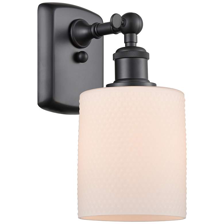 Image 1 Ballston Cobbleskill 11" High Matte Black Wall Sconce