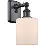 1_Ballston Cobbleskill 11" High Matte Black Wall Sconce