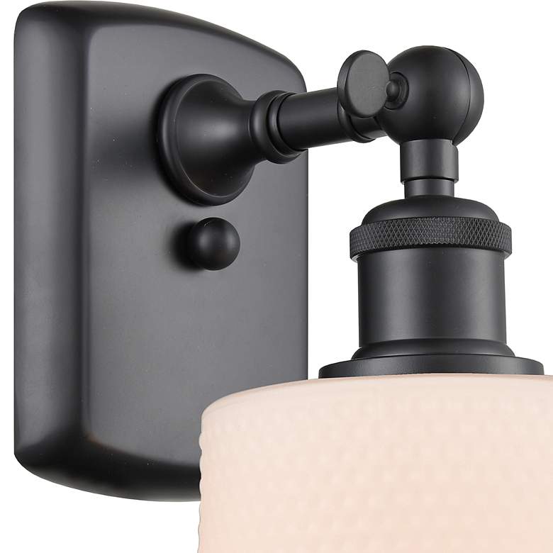 Image 2 Ballston Cobbleskill 11" High Matte Black Wall Sconce more views