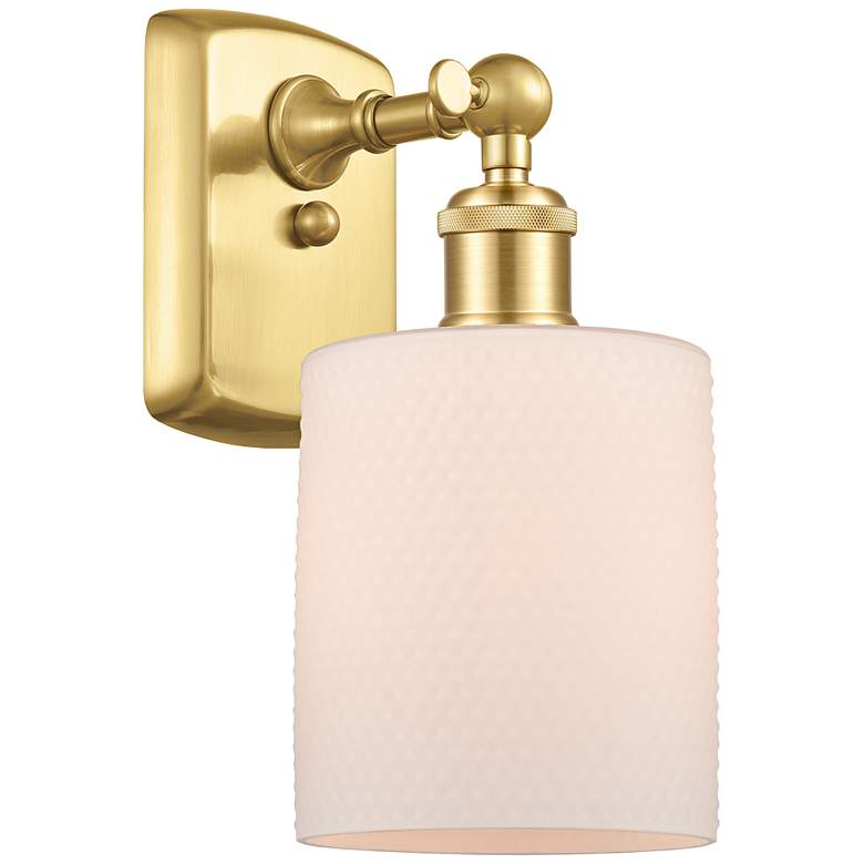 Image 1 Ballston Cobbleskill 11" High Satin Gold Wall Sconce