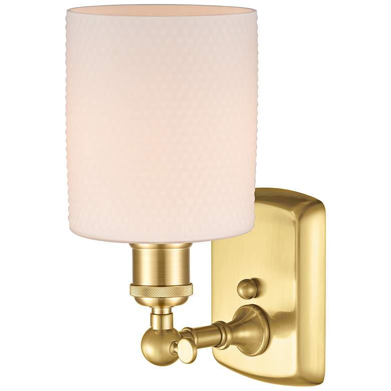 Image 3 Ballston Cobbleskill 11" High Satin Gold Wall Sconce more views