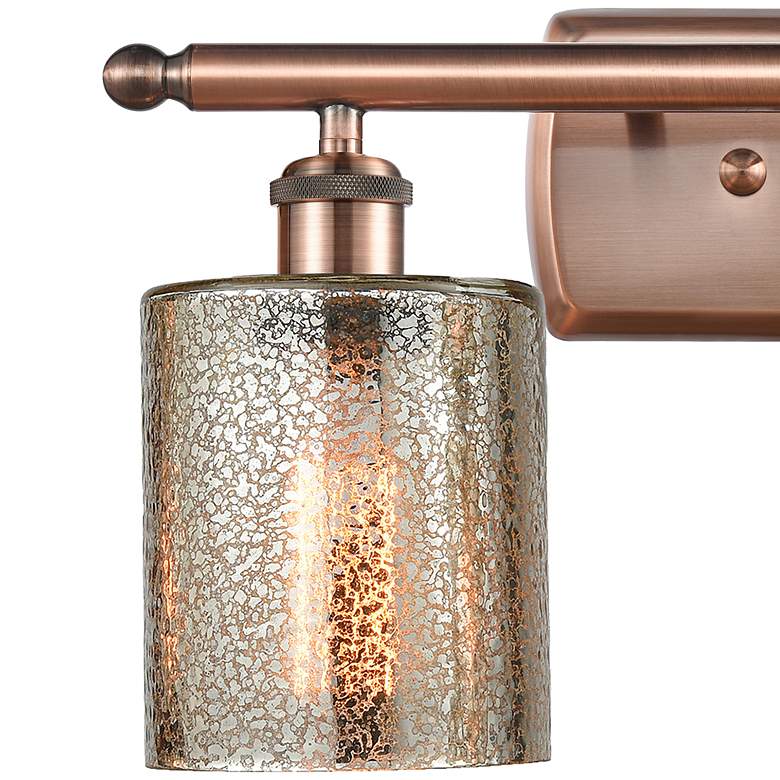 Image 2 Ballston Cobbleskill 16" 2-Light Antique Copper Bath Light w/ Mercury more views