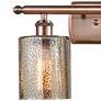 2_Ballston Cobbleskill 16" 2-Light Antique Copper Bath Light w/ Mercury more views