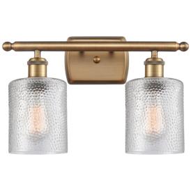 Ballston Cobbleskill 16" 2-Light Brushed Brass Bath Light w/ Clear Sha Ballston Cobbleskill 16" 2-Light Brushed Brass Bath Light w/ Clear Sha