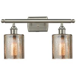 Ballston Cobbleskill 16" 2-Light Brushed Nickel Bath Light w/ Mercury