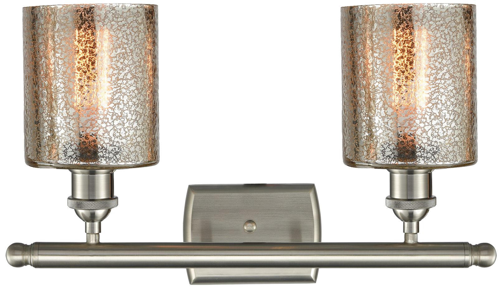 Image 2 Ballston Cobbleskill 16" 2-Light Brushed Nickel Bath Light w/ Mercury  more views