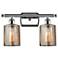 Ballston Cobbleskill 16" 2-Light Chrome Bath Light w/ Mercury Shade