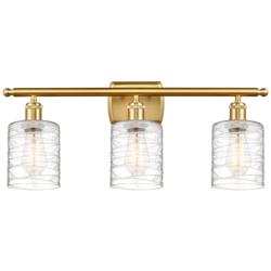 Ballston Cobbleskill 25" Wide Satin Gold 3-Light Bath Light