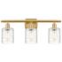 Ballston Cobbleskill 25" Wide Satin Gold 3-Light Bath Light
