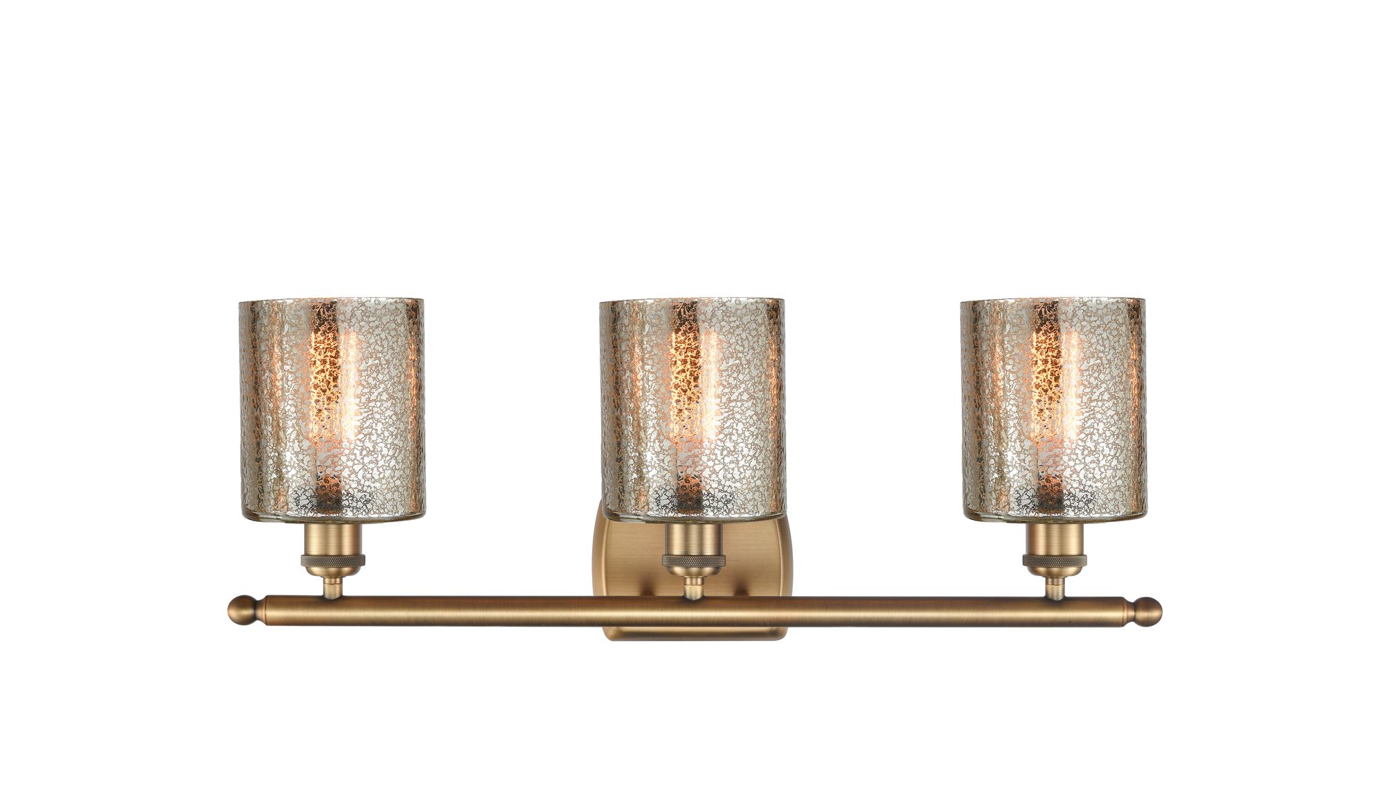 Image 2 Ballston Cobbleskill 26" 3-Light Brushed Brass Bath Light w/ Mercury S more views