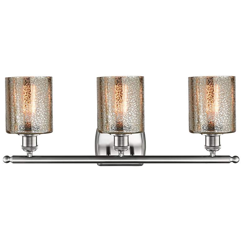 Image 3 Ballston Cobbleskill 26" 3-Light Brushed Nickel Bath Light w/ Mercury more views