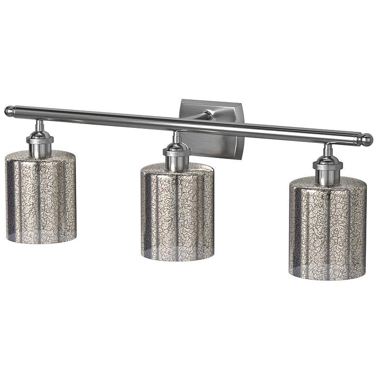 Image 4 Ballston Cobbleskill 26" 3-Light Brushed Nickel Bath Light w/ Mercury more views