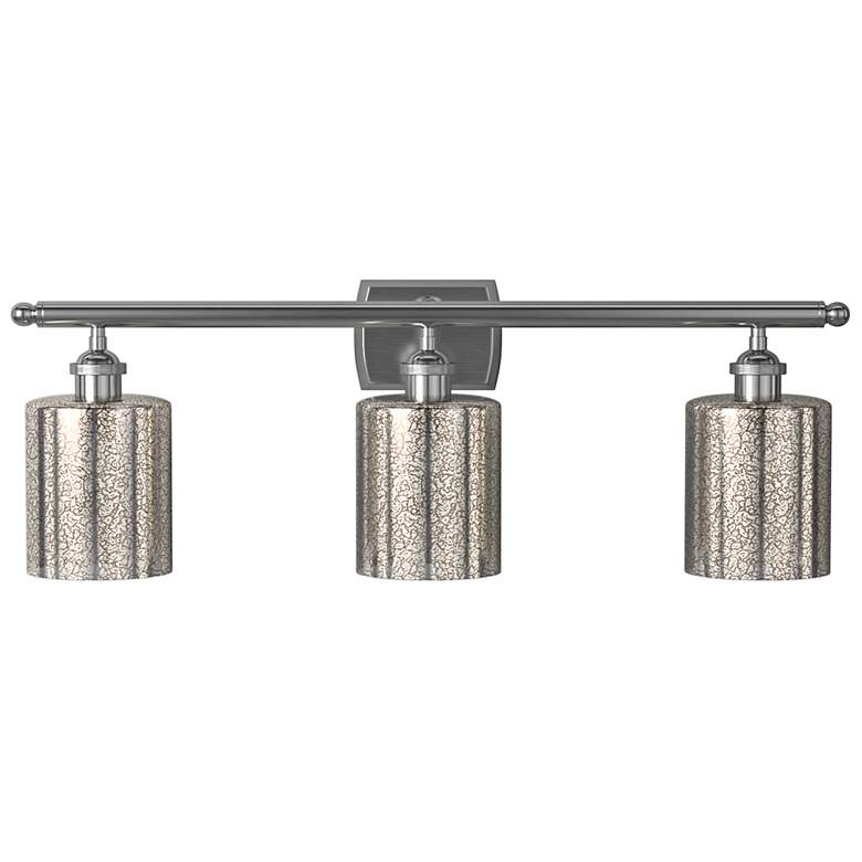 Image 5 Ballston Cobbleskill 26" 3-Light Brushed Nickel Bath Light w/ Mercury more views