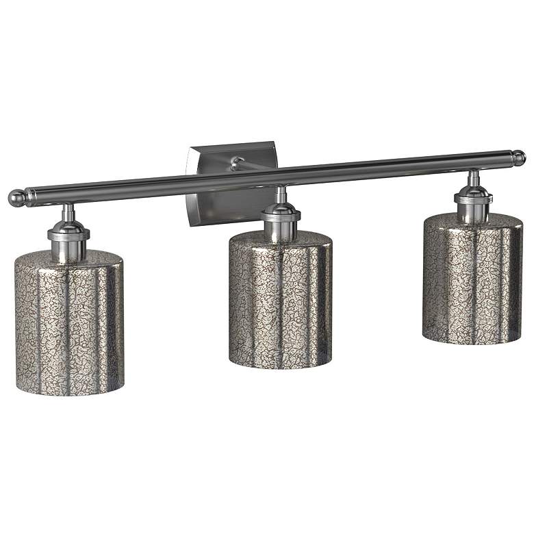 Image 6 Ballston Cobbleskill 26" 3-Light Brushed Nickel Bath Light w/ Mercury more views