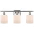 Ballston Cobbleskill 26" 3-Light Brushed Nickel Bath Light w/ White Sh