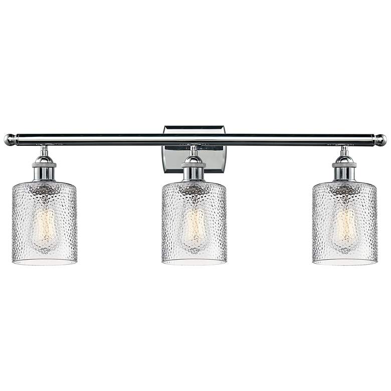 Image 1 Ballston Cobbleskill 26" 3-Light Polished Chrome Bath Light w/ Clear S